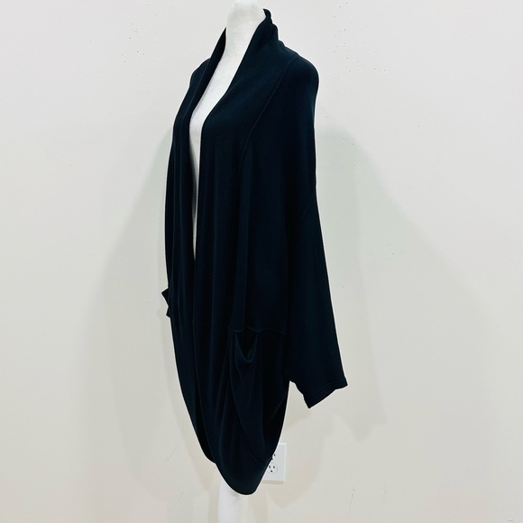 ATHLETA Cocoon Wrap Open Cardigan Nirvana Black Women’s Oversized Size L/XL - Picture 4 of 11